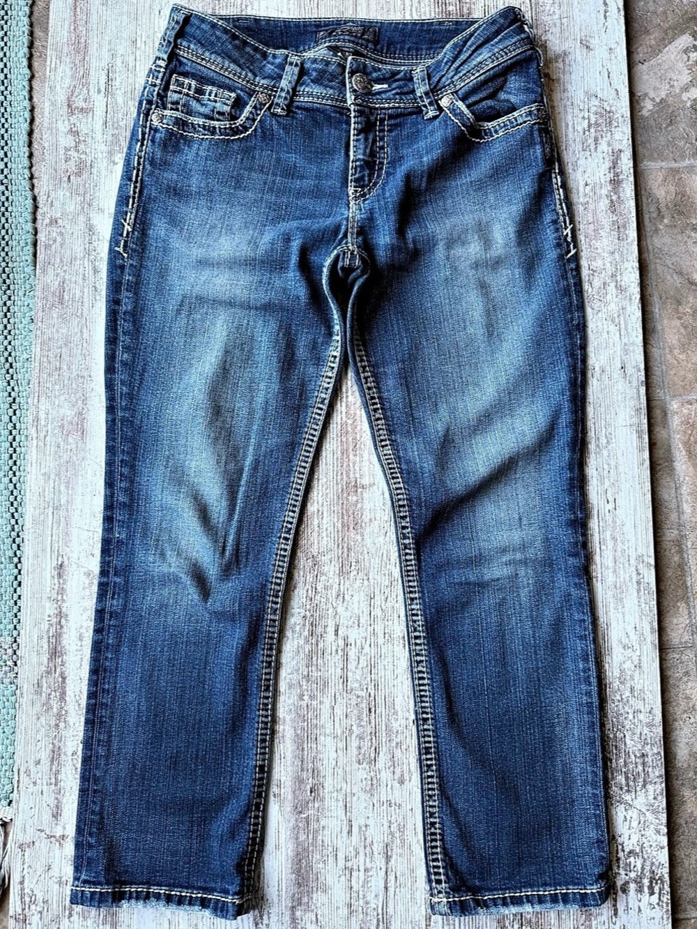 Silver Jeans Co. Suki Capri Jeans Blue Size Medium (8)